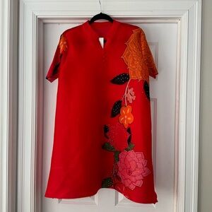 NWT La Mode Royale Red Flower print dress